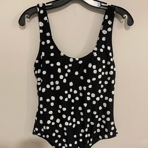 NWT size small Kona Sol one piece polka dot bathing suit with cup lining